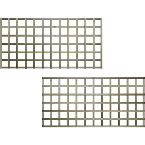 Premier 6ft x 3ft Flat Top Standard Square Garden Trellis Panel