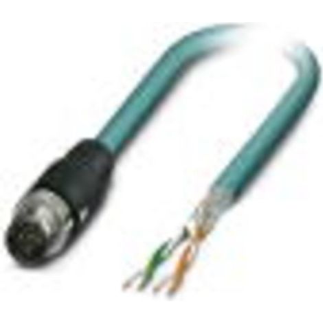 Câble Ethernet catégorie 5 Blindé Phoenix Contact, Bleu, 5m Avec connecteur Droit ( Prix pour 1 ) (1/3)