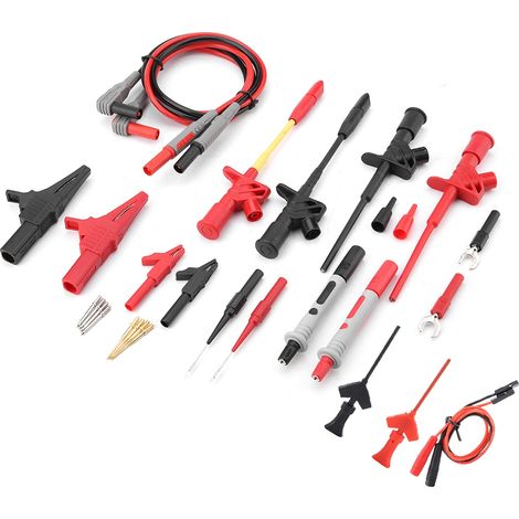 Set mit 28 austauschbaren P1300F Multifunktions-Messspitzen mit 4-mm-Bananensteckern (1/5)