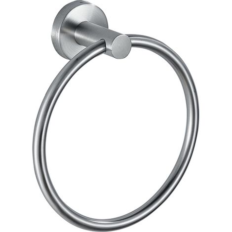 Anneau de Serviette, Accessoires de matériel de Salle de Bain, Anneau Porte-Serviettes Mural, Porte-Serviettes Rond Simple en Acier Inoxydable, pour Salle de Bain et Cuisine Nickel brossé