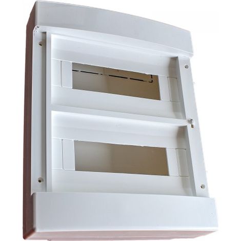 Centralino da parete senza portello 24 moduli, grigio RAL 7035, 250x340x95 mm, IP40, ideale per installazioni elettriche interne