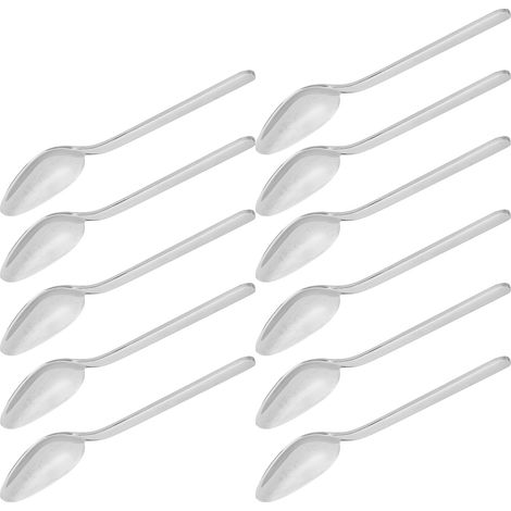 12 Pièces Cuillère à Café Épaisse en Acier Inoxydable 316 Poli Miroir, Set Cadeau pour Dessert J13421/04