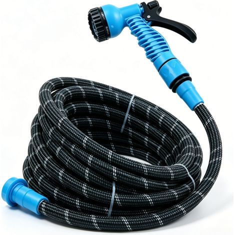 Tuyau d'Arrosage Flexible 15M, Anti-Torsion et Résistant, avec Pistolet d'Irrigation à 7 Jets (1/5)