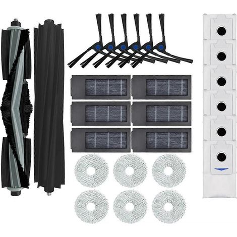 Balai à franges à rouleau latéral avec sac à poussière et filtre HEPA pour Deebot X2 Omni-- (1/5)