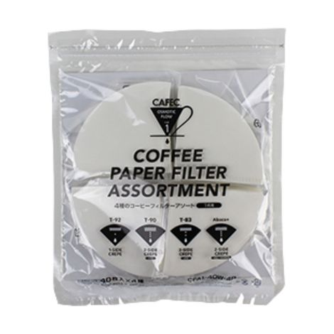 Juego de filtros Cafec de 4 tipos, taza 1 CFA1-40W-4P