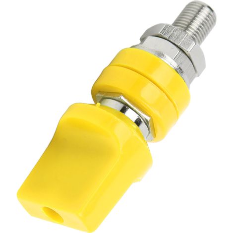Borne de raccordement M10, 100 A, pour fiche banane 4 mm, jaune (1/5)