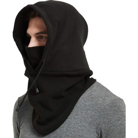 Balaclava Thicken Double Layer Fleece Hat Windproof Warm Hood Ski Mask Neck Guard for Men and Women (1/4)