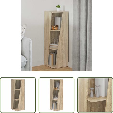 vidaXL Rangement chambre - Étagère latérale Chêne Sonoma 33 x 32 x 100,5 cm (1/5)