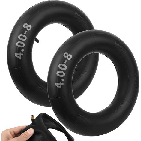 2 Piece Wheelbarrow Tyre 4.80/4.00-8, Inner Tube 4.80/4.00-8, Replacement Rubber Wheelbarrow Inner Tube with Straight Valve for Wheelbarrow Wheel Lawnmower (1/5)