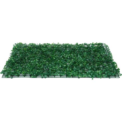 Panel decorativo de pared, paneles de imitación de boj, estética versátil para exteriores, verde. (1/2)