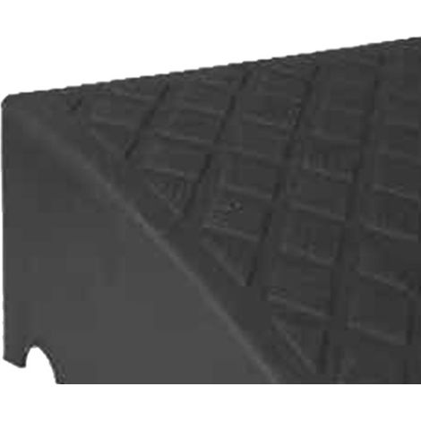 Ralentisseurs de montée, tapis de marche léger en plastique noir et jaune pour stationnement en voirie, noir/9 cm (1/4)