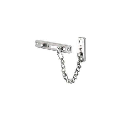 Chaîne de porte antivol en acier inoxydable, boucle de porte à chaîne (acier inoxydable 304 argent brossé)