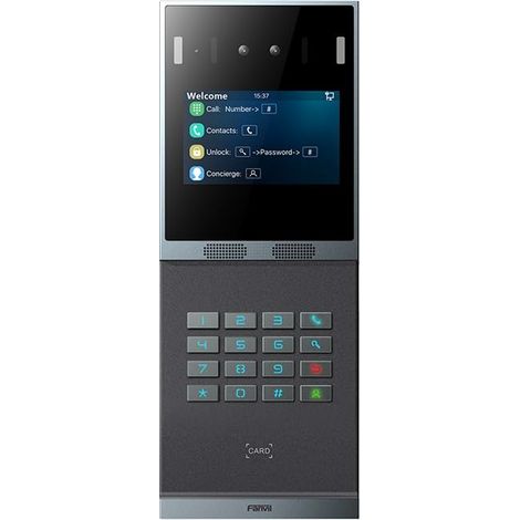 FANVIL I66 INTERPHONE VIDÉO IP, ÉCRAN LCD, CLAVIER NUMÉRIQUE, 2 RELAIS, CAMÉRA 2 MP, RFID, IP66 IK07