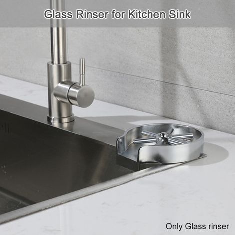 Rinceur de verre pour évier de cuisine, barre de fixation pour lave-bouteille, accessoires en acier inoxydable (1/5)