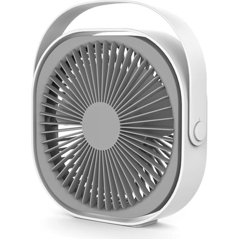 Wiederaufladbarer USB-Tischventilator, 360° drehbar, tragbarer Mini-Ventilator mit integriertem 4000-mAh-Akku
