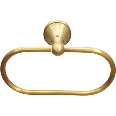 Antiker ovaler Handtuchring aus Messing, Wandhandtuchhalter für Bad und Küche, Oberfläche in gebürsteter Bronze