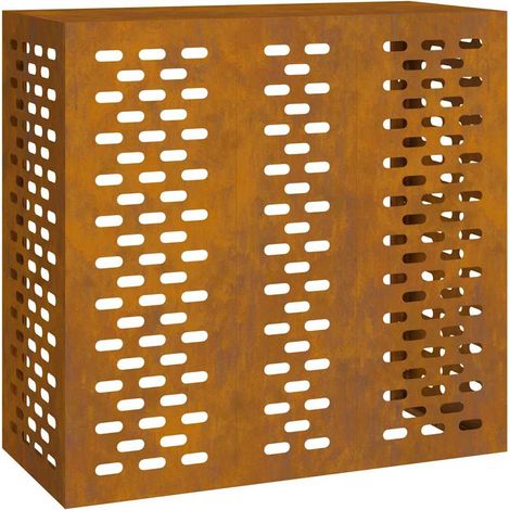vidaXL Copertura per condizionatore d'aria Ruggine 110 x 50 x 105
