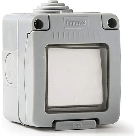 CONMUTADOR SUPERFICIE ESTANCO C/LUZ IP55 (1/4)