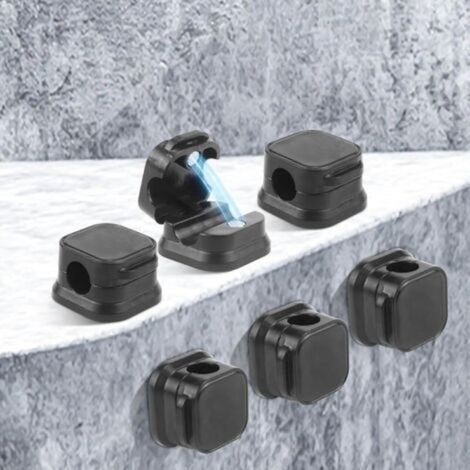 6-teiliges Kabelclip-Set, verstellbare Kabelmanagement-Clips, selbstklebende Ladekabelclips für Schreibtisch und Nachttisch (1/4)
