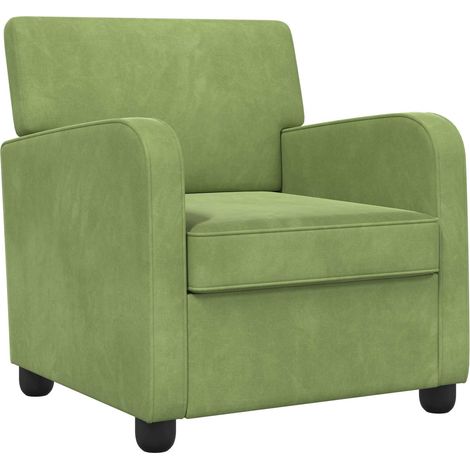 Sillón Verde claro Terciopelo vidaXL (1/5)