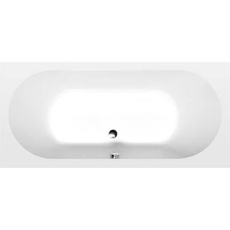 LEVANA Baignoire rectangulaire 170x80x39cm, blanc mat