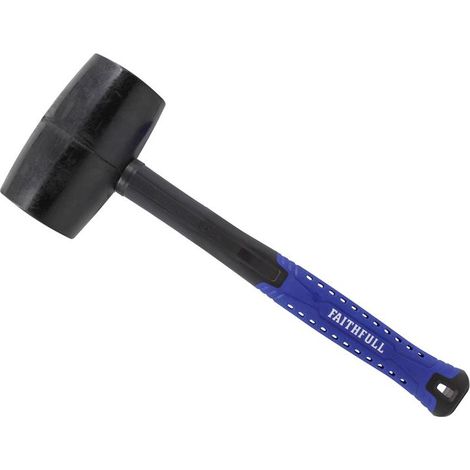 Faithfull Black Fibreglass Rubber Mallet Hammer 32oz FAIRMBF32