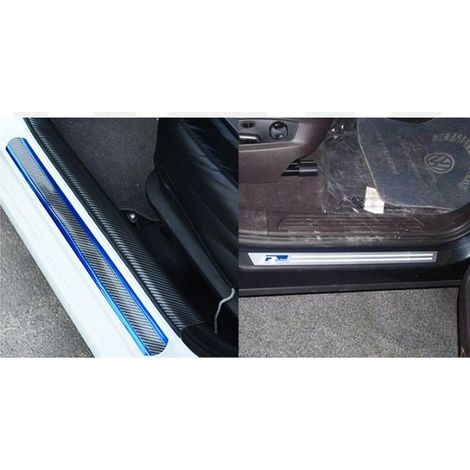 Bande de protection bleue bilatérale pour coffre de voiture, pare-chocs arrière, seuil de porte, protection anti-collision pour coffre arrière de voiture (1/4)