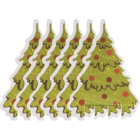 Lot de 10 décorations de Noël - Sapin en verre et carton - Décoration de table - Accessoire (1/5)