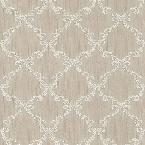 Carta da parati aspetto tessile Profhome 956291 Carta da parati tessile strutturata con aspetto tessile opaca beige 5,33 m2
