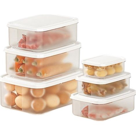 Vorratsbehälter – Küchenaufbewahrungsboxen – Lebensmittelzubereitung – luftdichte Deckel – 6 verschiedene Größen – transparent (1/5)