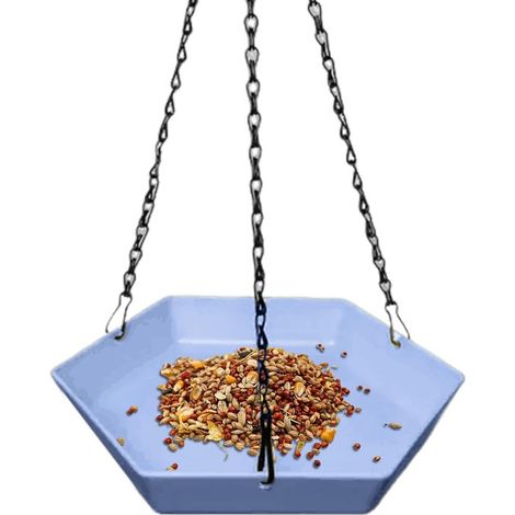 Comedero para pájaros - Caseta para alimentar pájaros - Comedero y bebedero combinados - 24 cm de ancho - Marrón (1/5)