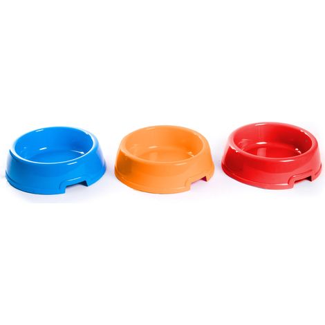 Set 3 Pezzi In Colori Assortiti Ciotola Modello Basic Per Animali Domestici