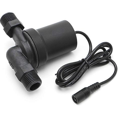TE091 Compatible avec une tête de 3 mètres, pompe à eau de circulation solaire sans balais 12V 480L/H, noire. (1/5)