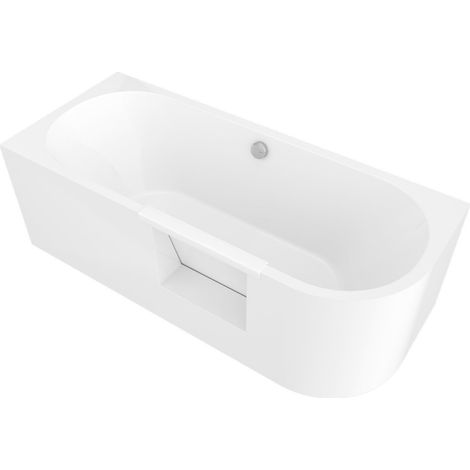 PORTAS L baignoire asymétrique avec porte, 180x75x60cm, blanc (1/4)