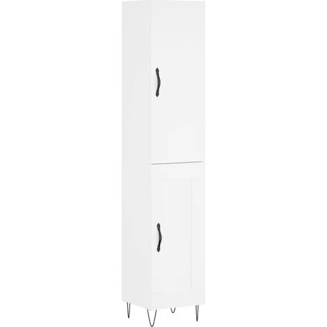 Aparador cómoda mueble de almacenaje organizador cocina salón salón alto 345 x 34 x 180 cm madera de ingeniería blanco 020032297