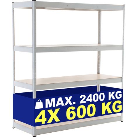 Schwerlastregal 160x60x180 cm weiß