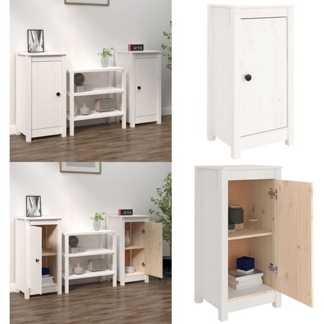 Buffets 2 pcs Blanc 40x35x80 cm Bois massif de pin - buffet - buffets - Home & Living (1/5)