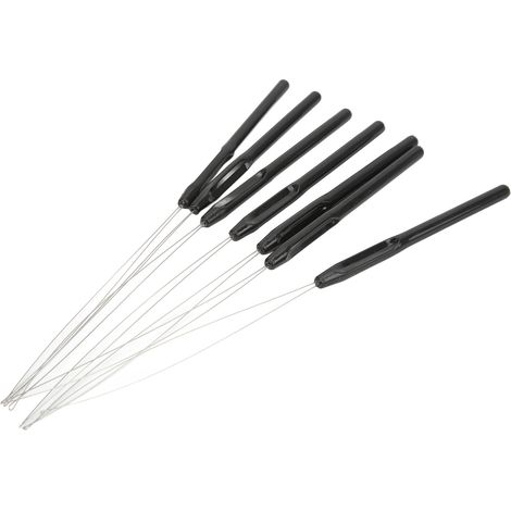 Lot de 7 aiguilles à boucle pour extension de cheveux, outil léger et pratique, en plastique, pour salon de coiffure et usage domestique (1/5)