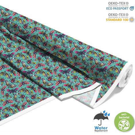 Outdoor dekostoffe oxford - Motiv Motten mit Totenköpfen I DX617 (1/5)