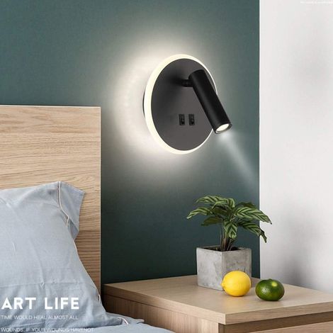 Lámpara de mesita de noche LED, lámpara de pared para hotel, lámpara de pared para mesita de noche, lámpara de pasillo (1/5)