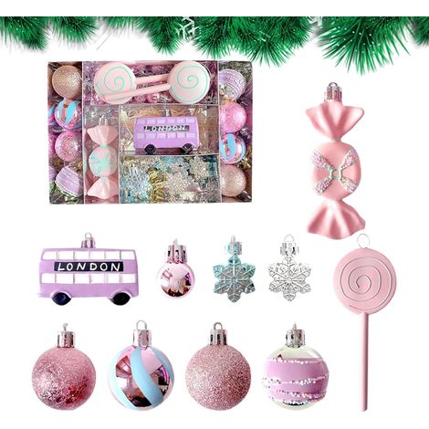 Décorations De Noël Boule Donut Artificielle Décorations De Noël Sur Le Thème Des Desserts Pour Sapin Ornements Suspendus Donut pour centre commercial, maison, domicile, (1/5)