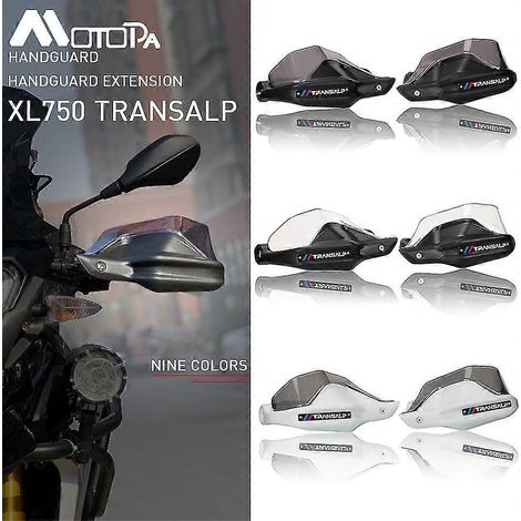 Protège-mains Motopa dédié pour Honda Transalp 750 XL750 et Transalp 750 XLV : protège-mains, protège-guidon et protège-pare-brise inclus.
