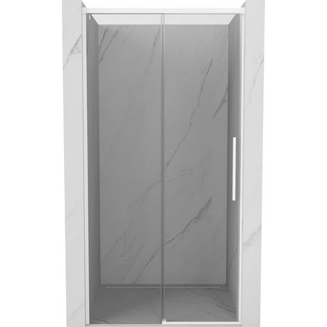 Mexen Rox Schiebeduschtür 130 cm, transparent, weiß - 8C2-130-000-20-00