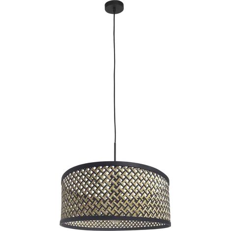 Suspension - noir - Sparkled Light - bambou métal - Ø 50cm - E27 (1/5)