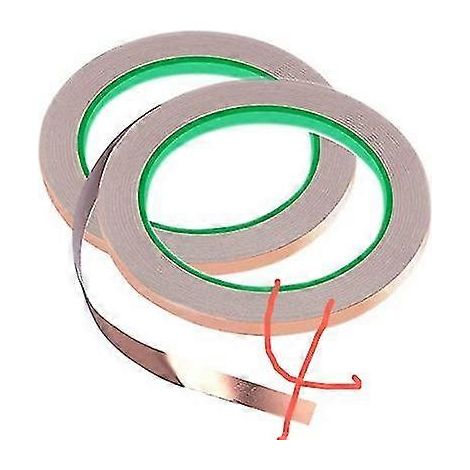 4 rouleaux de ruban de cuivre conducteur en feuille de cuivre, ruban isolant électrique auto-adhésif, 20 mètres/rouleau (1/3)