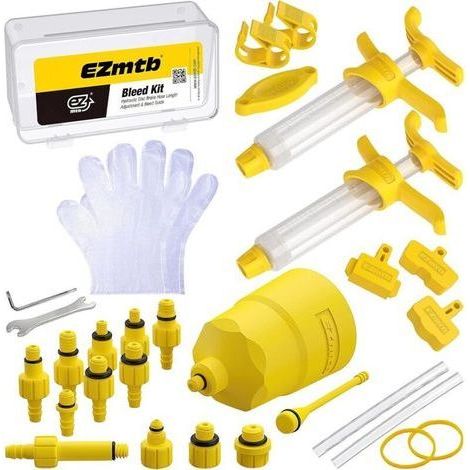 Kit de purge de frein à disque hydraulique pour Shimano Tektro Magura SRAM, kit de changement de frein, kit hydraulique, vélo d'extérieur - Outil de vélo minéral (1/4)