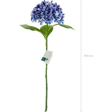 Flor artificial - Hortensia Premium, 69 cm, azul marino (1/3)