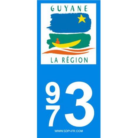 ADHESIFS REGION DEPARTEMENT 973 GUYANE X2