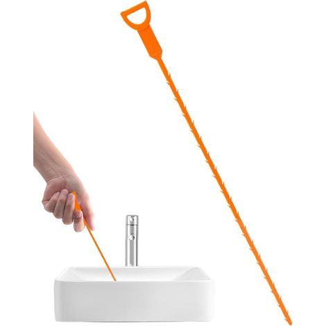 Outil de Nettoyage Canalisation – Crochet Éliminateur de Cheveux et Débris Tige Flexible Anti-Bouchon pour Évier, Lavabo, Douche Déboucheur Manuel Réutilisable pour Cuisine & Salle Bain (1/5)