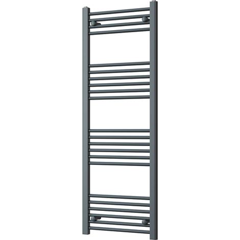 Zennor - Anthracite Heated Towel Rail - H1400mm x W500mm - Straight (1/3)
